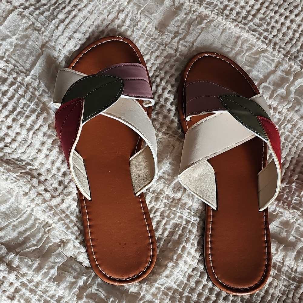 Multicolor Braided Women's Sandals